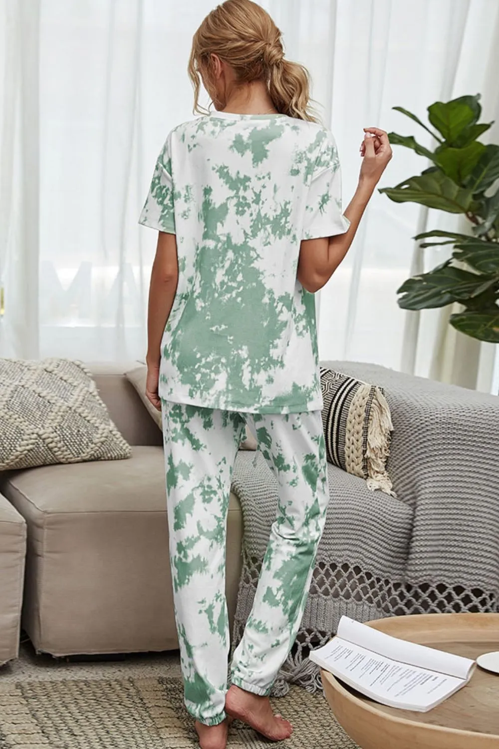 Addison Tie-Dye Tee & Drawstring Waist Joggers Lounge Set