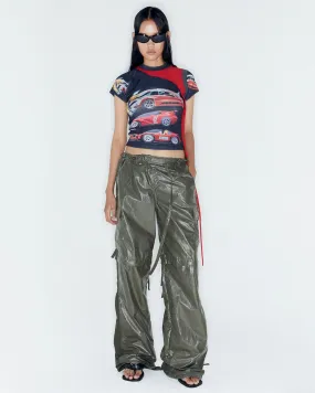 ADSB X OTTOLINGER ADJUSTABLE PARACHUTE PANTS apa776w(KHAKI)