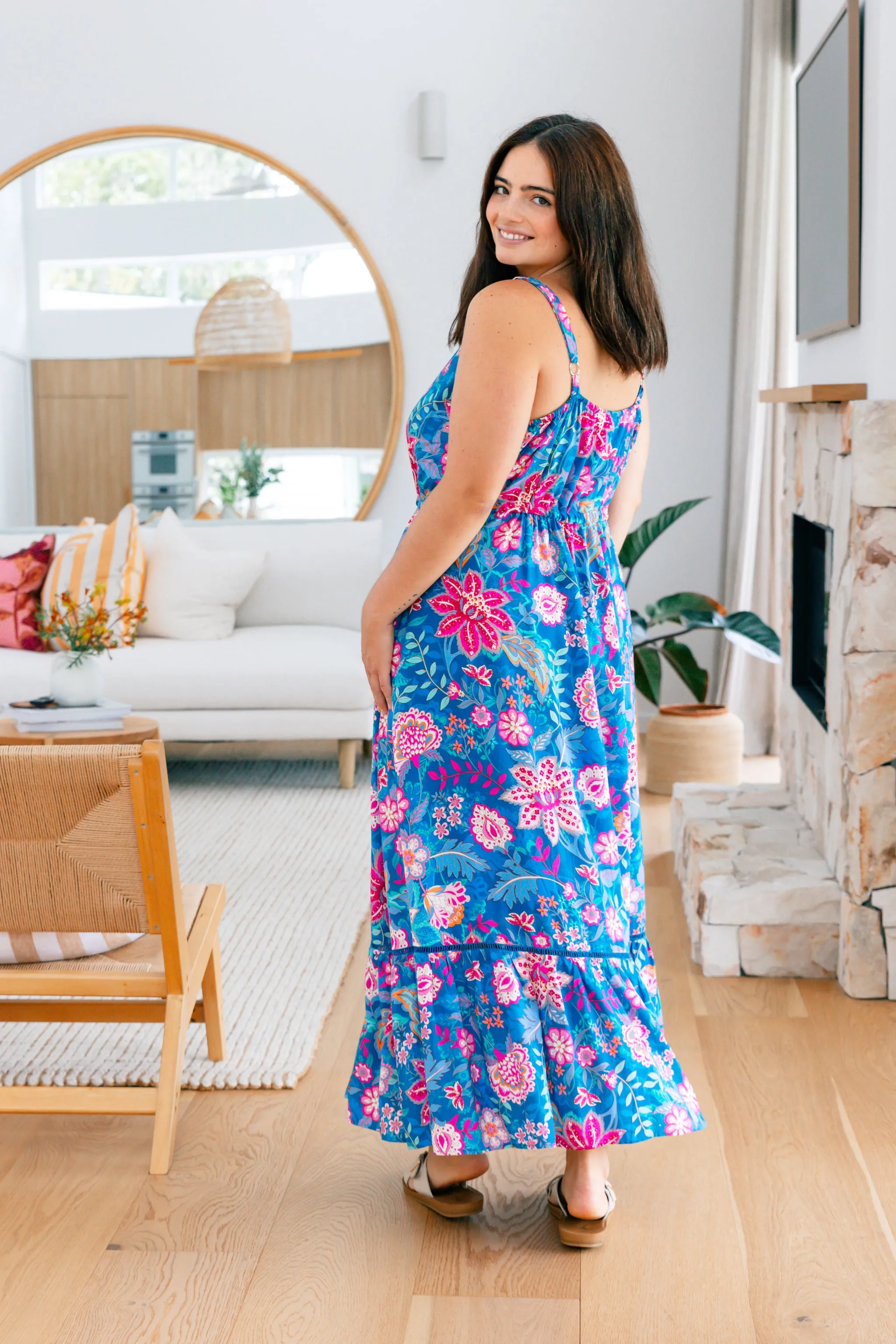 April Maxi Dress in Paisley Floral