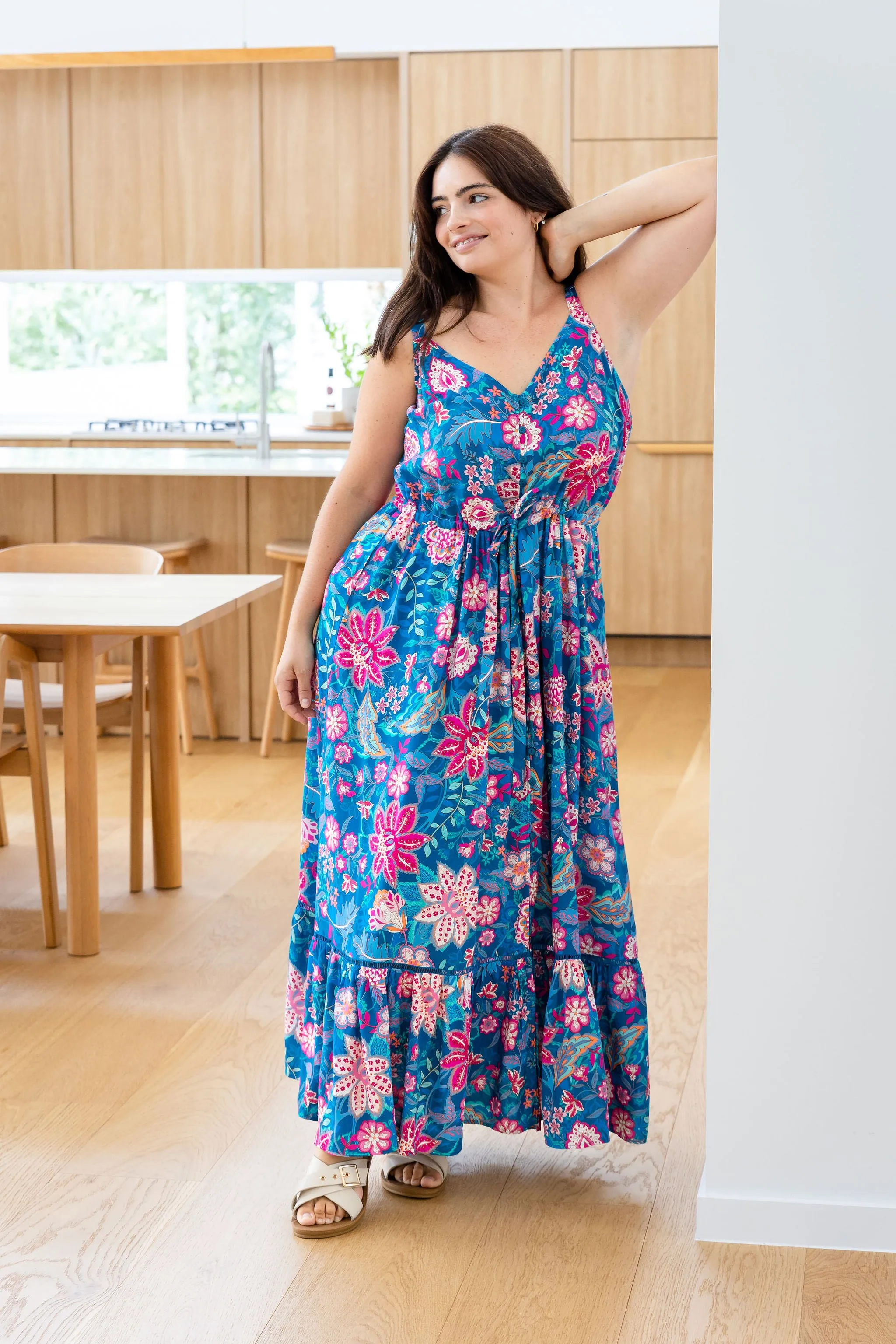 April Maxi Dress in Paisley Floral