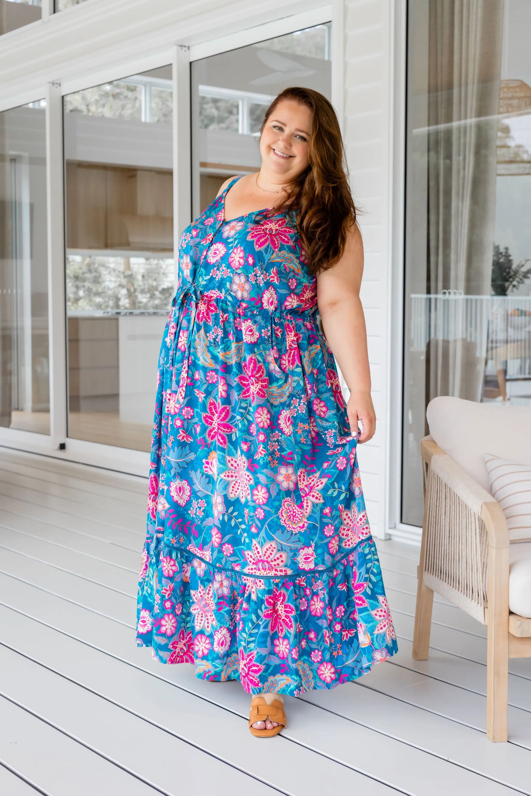 April Maxi Dress in Paisley Floral