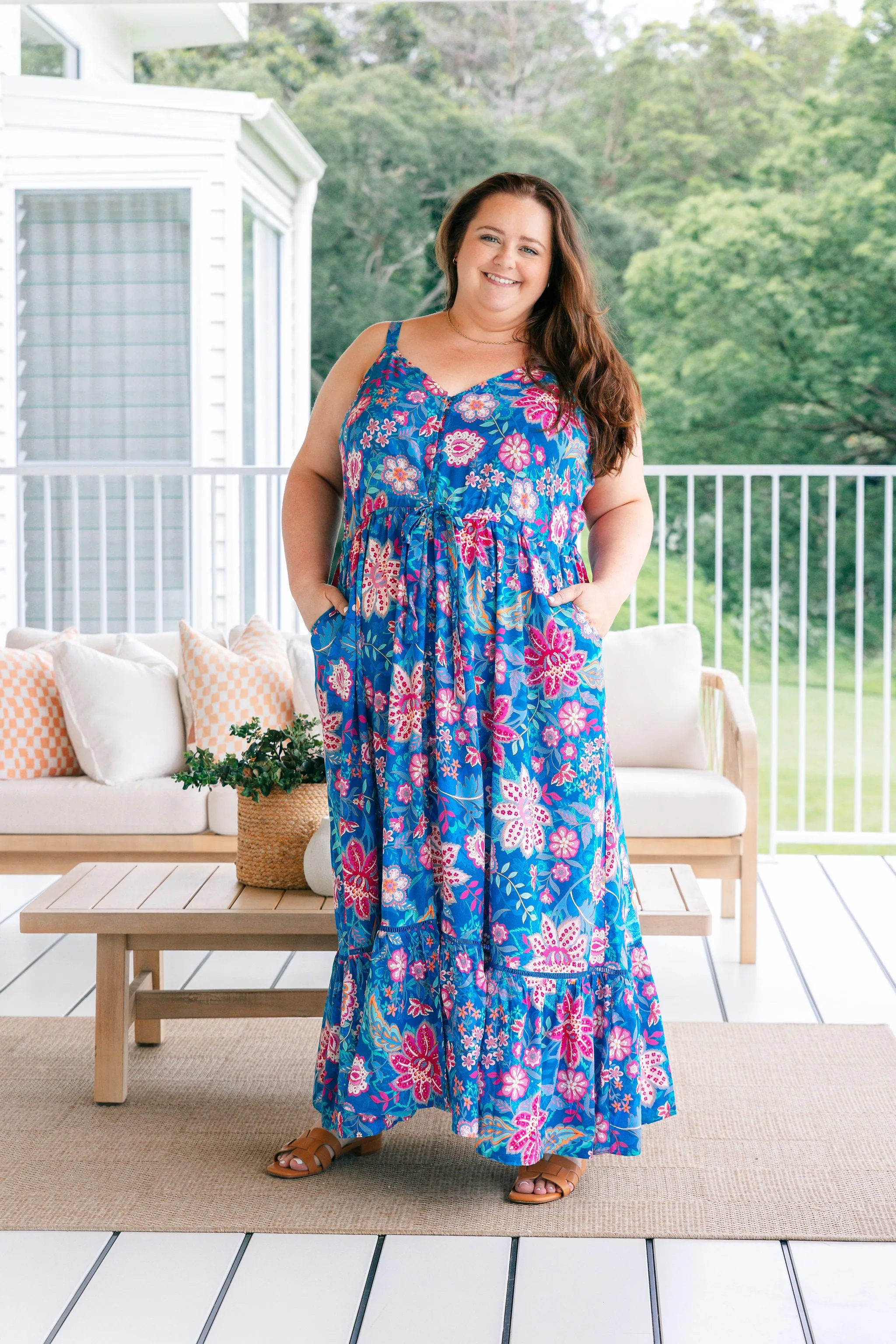 April Maxi Dress in Paisley Floral