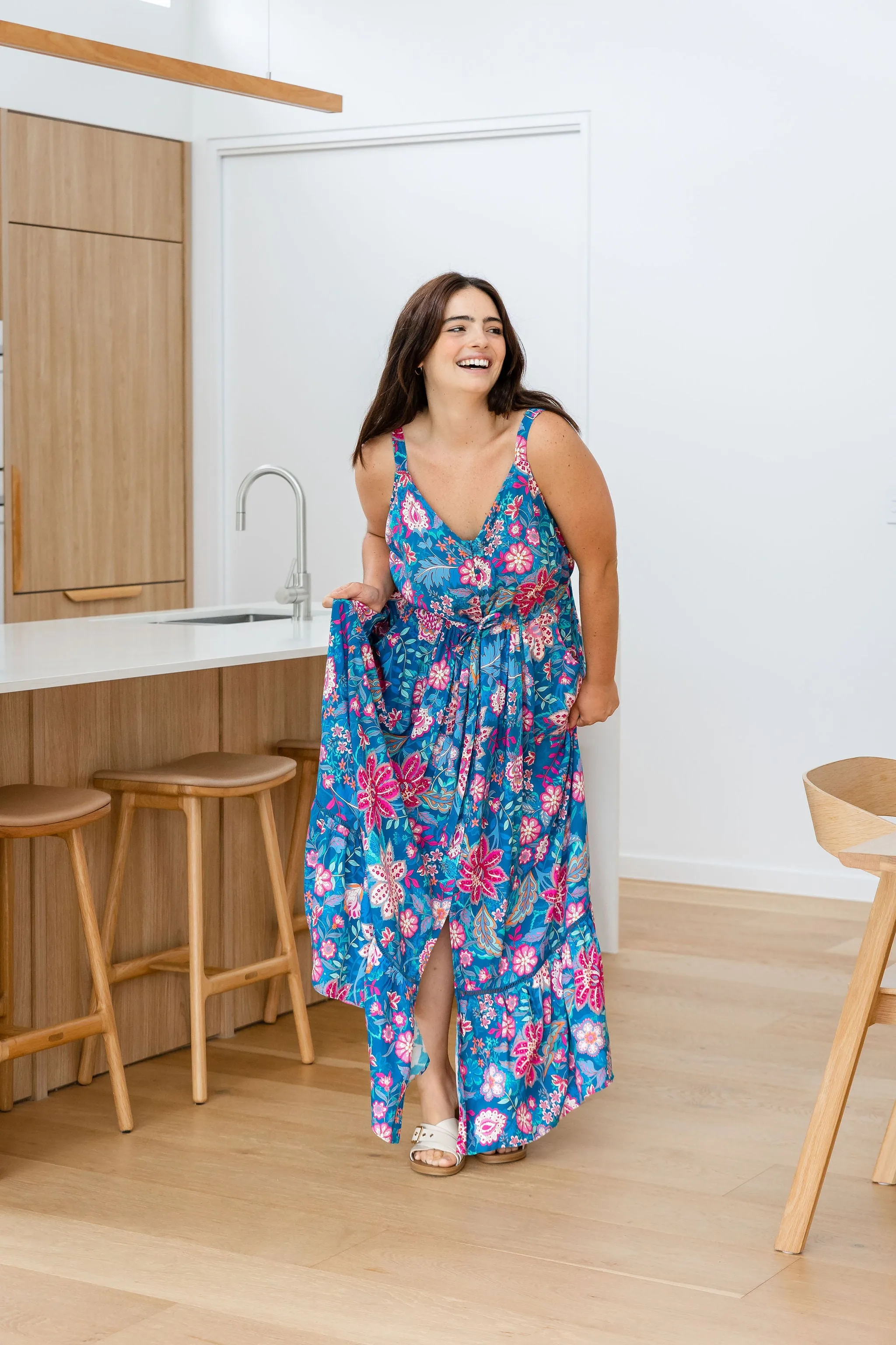 April Maxi Dress in Paisley Floral
