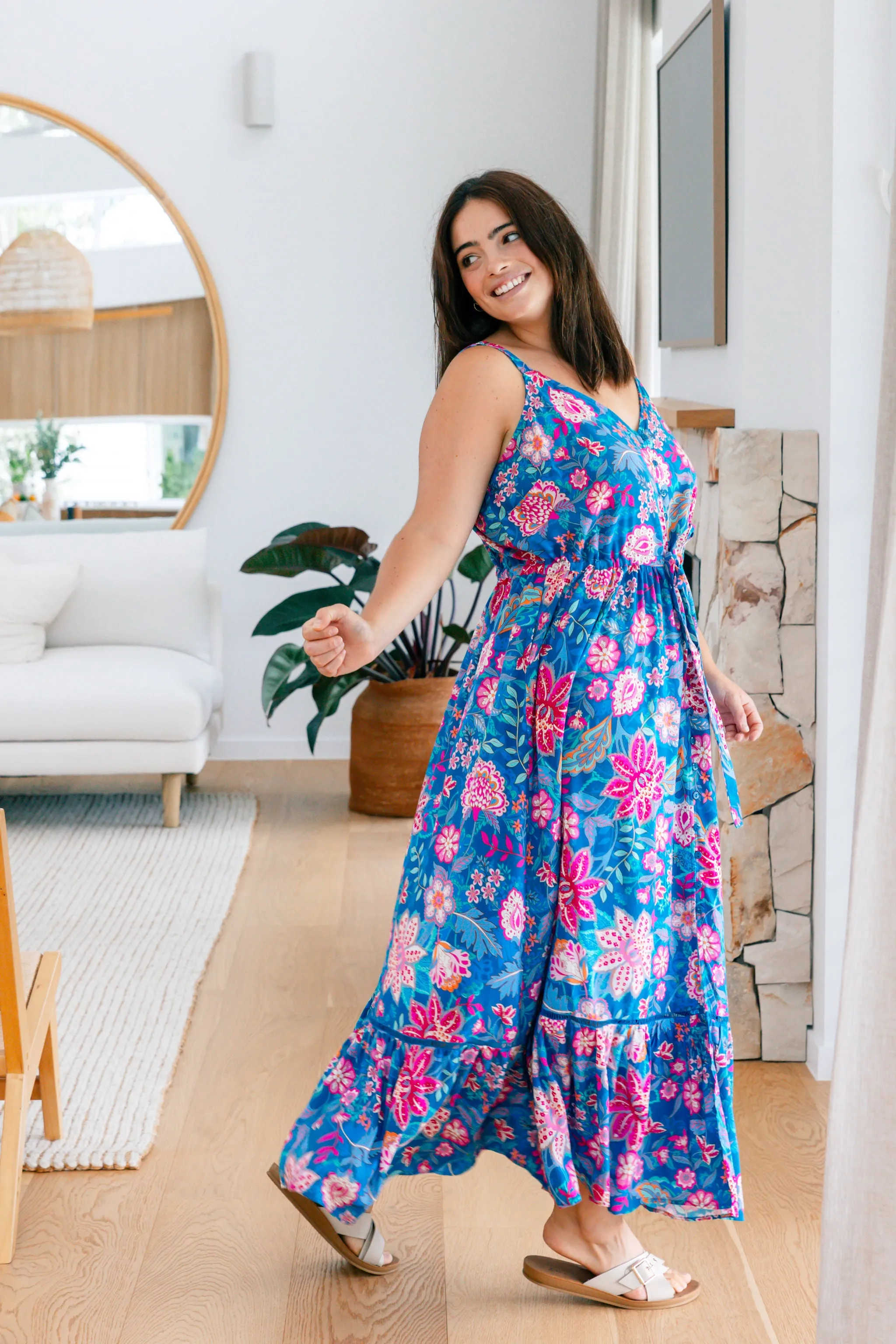 April Maxi Dress in Paisley Floral