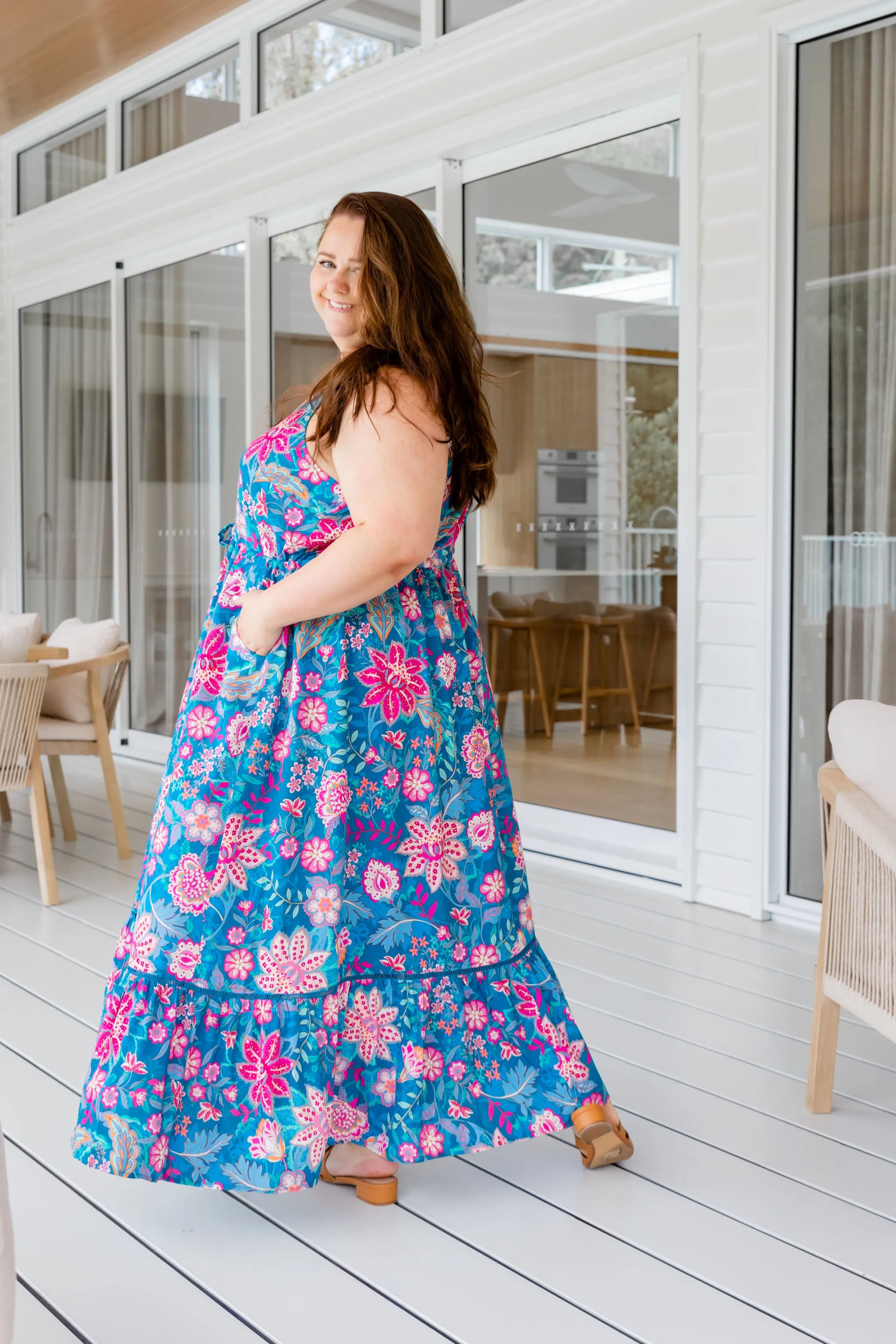 April Maxi Dress in Paisley Floral