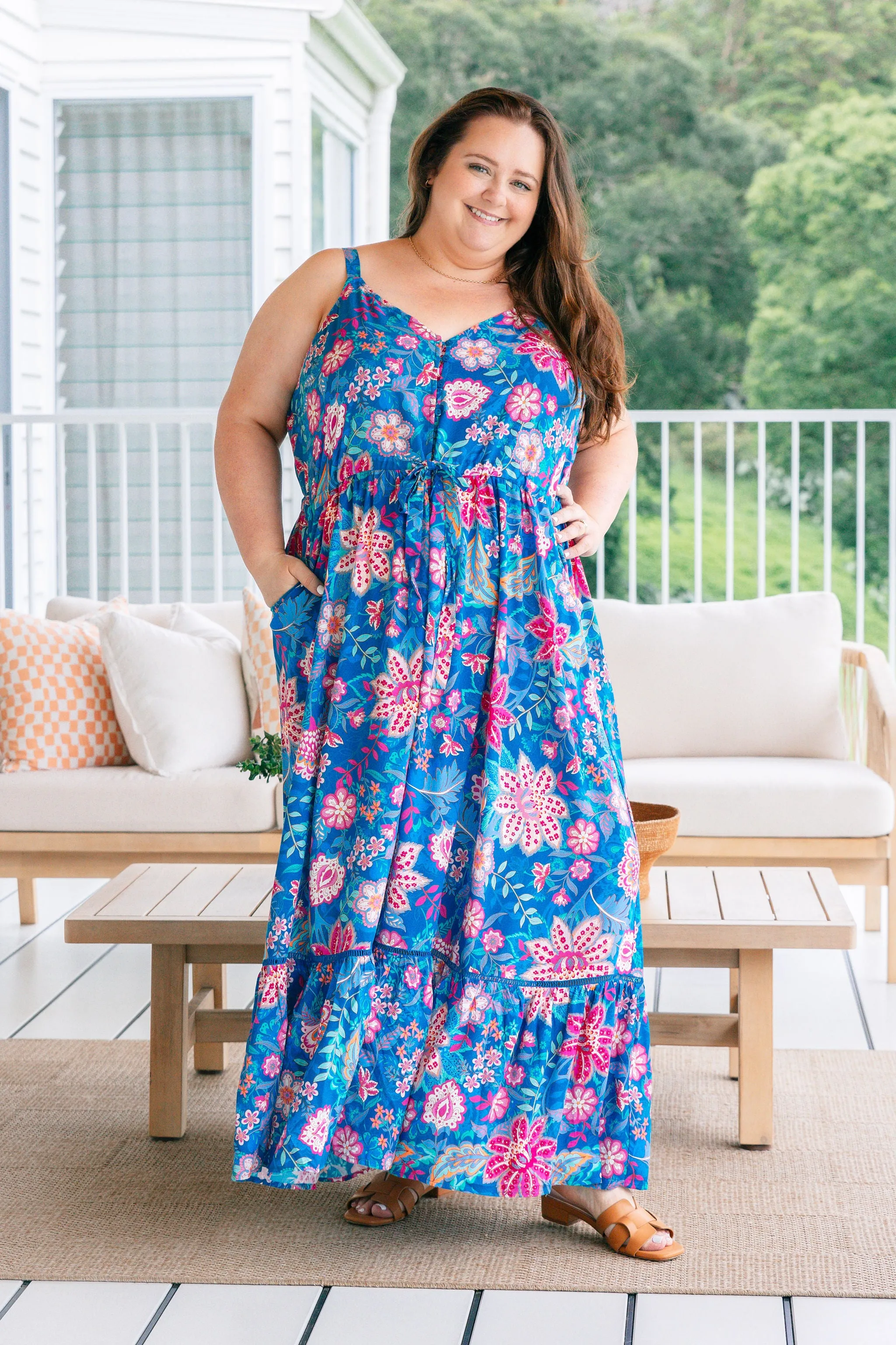 April Maxi Dress in Paisley Floral