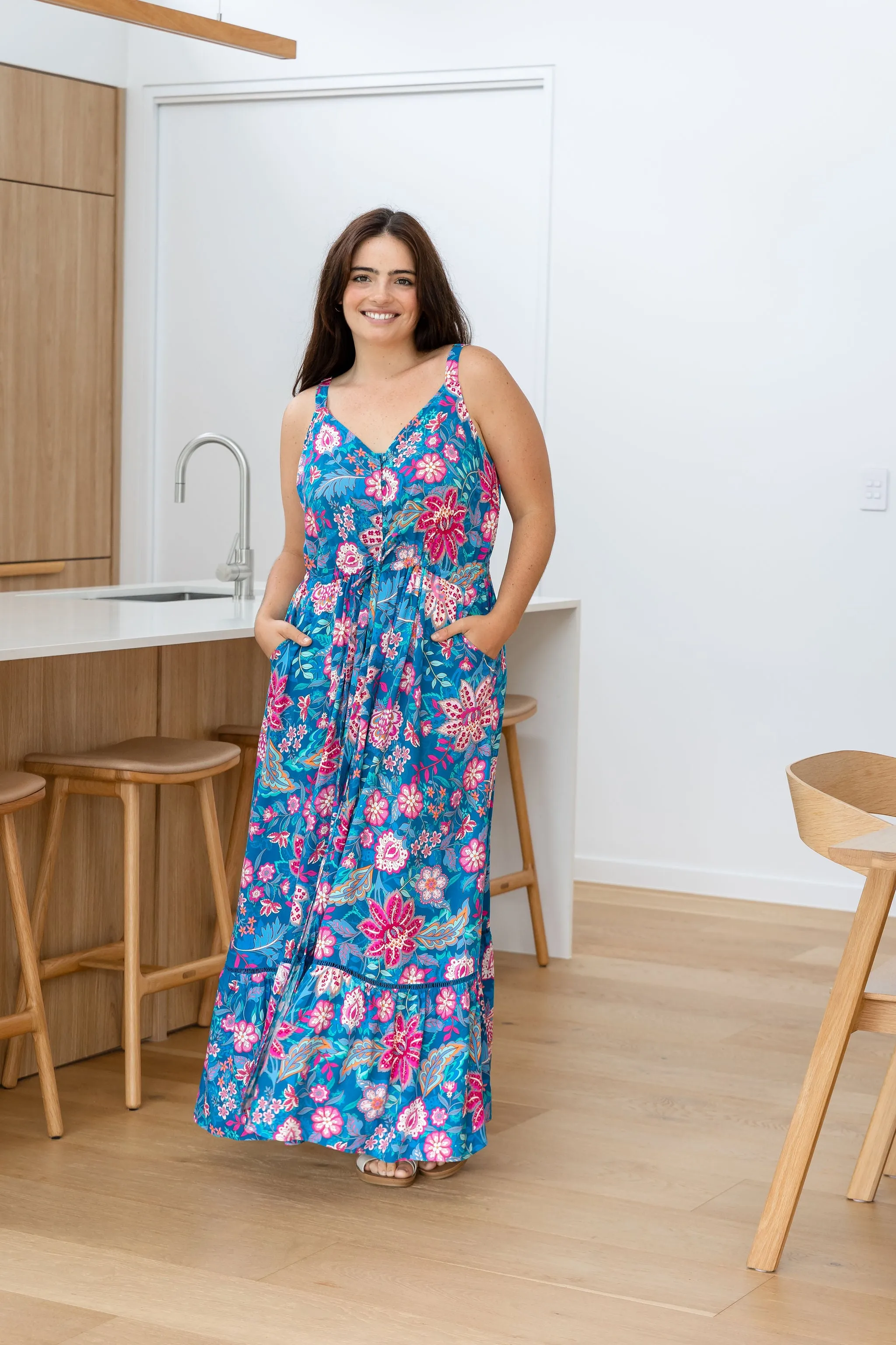 April Maxi Dress in Paisley Floral