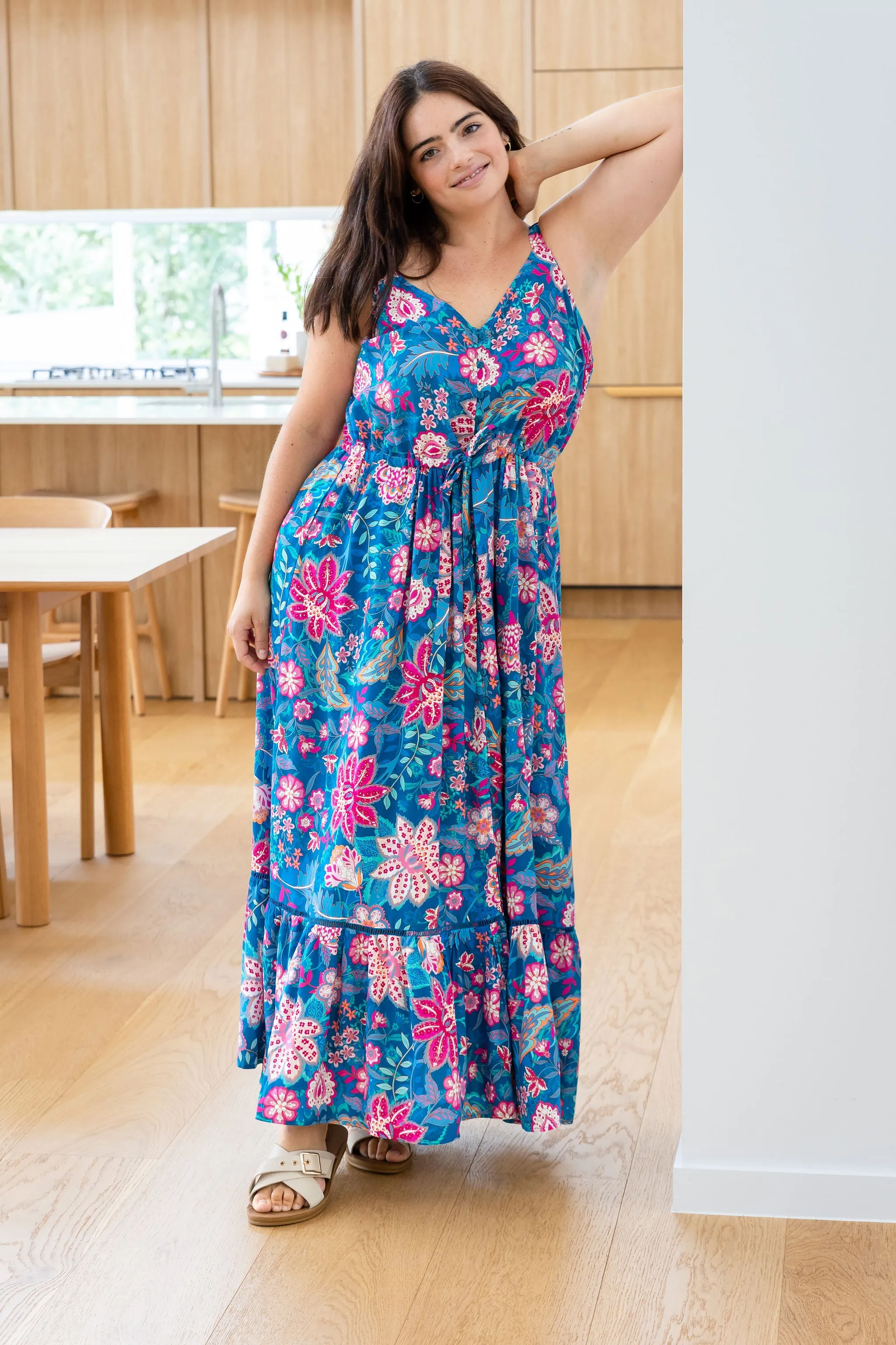 April Maxi Dress in Paisley Floral