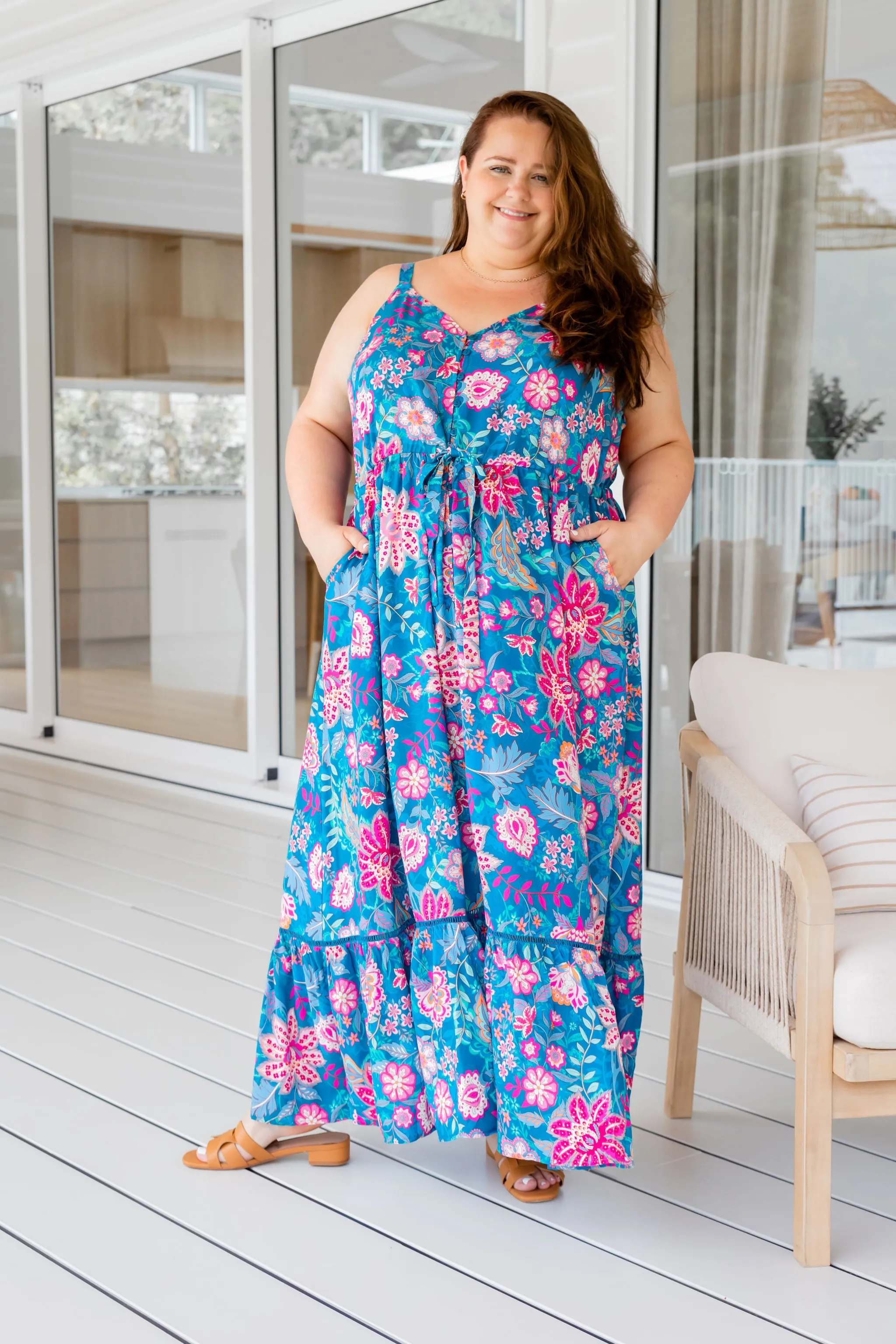 April Maxi Dress in Paisley Floral