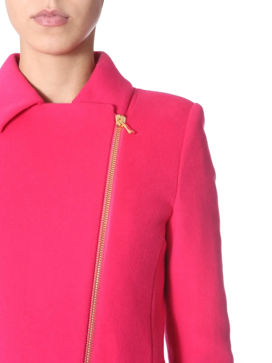 Boutique Moschino Asymmetric Zip Coat