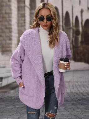 Cardigan Buttonless Hooded Jacket