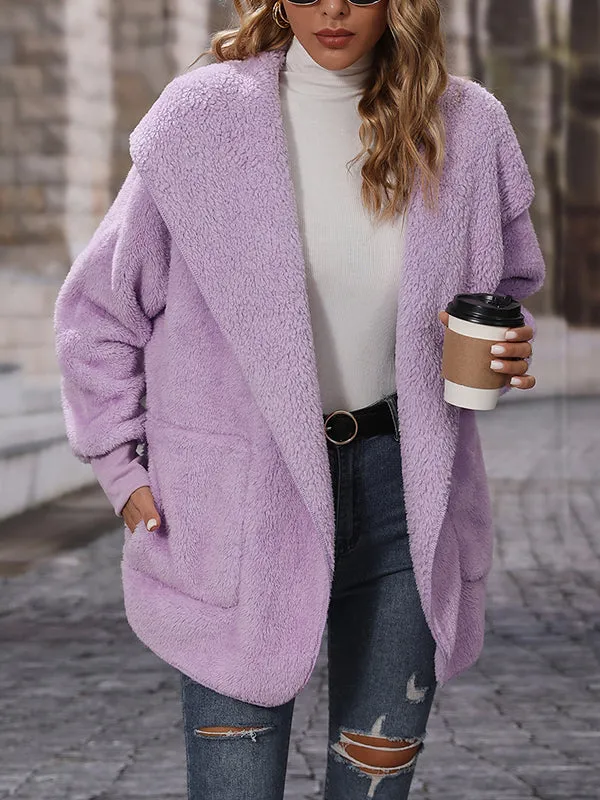 Cardigan Buttonless Hooded Jacket