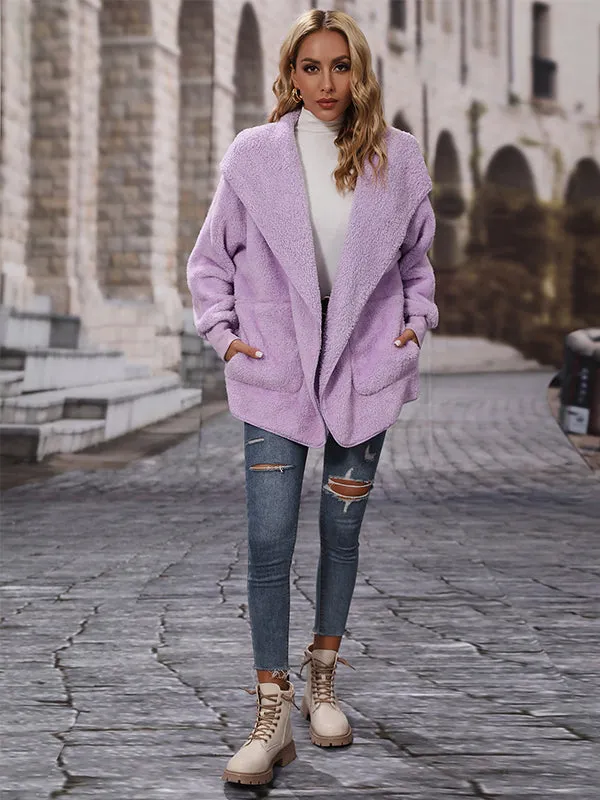 Cardigan Buttonless Hooded Jacket