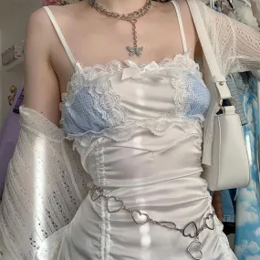 Creamy Milkmaid    Dress Kawaii Academia Y2K Cottagecore Coquette Fairycore Dollette Princesscore