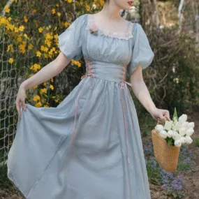 Earl Grey and Rose Petals    Dress Kawaii Academia Y2K Cottagecore Coquette Fairycore Dollette Princesscore