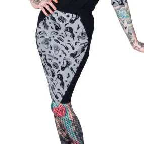 Elvira Comic Icons Coffin Pencil Skirt