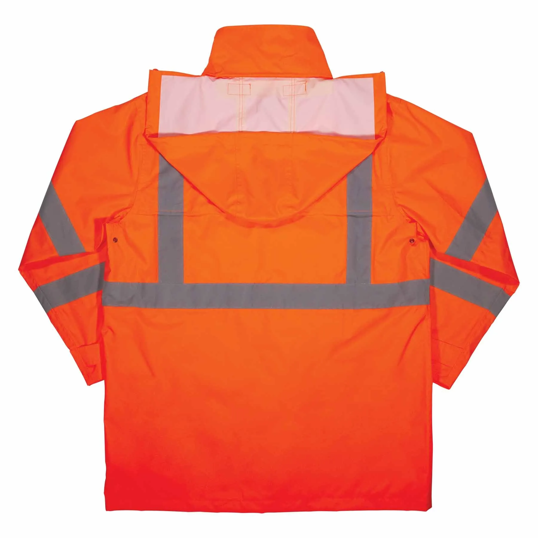 Ergodyne 24366 8366 2XL Orange Class 3 Lightweight Hi-Vis Rain Jacket