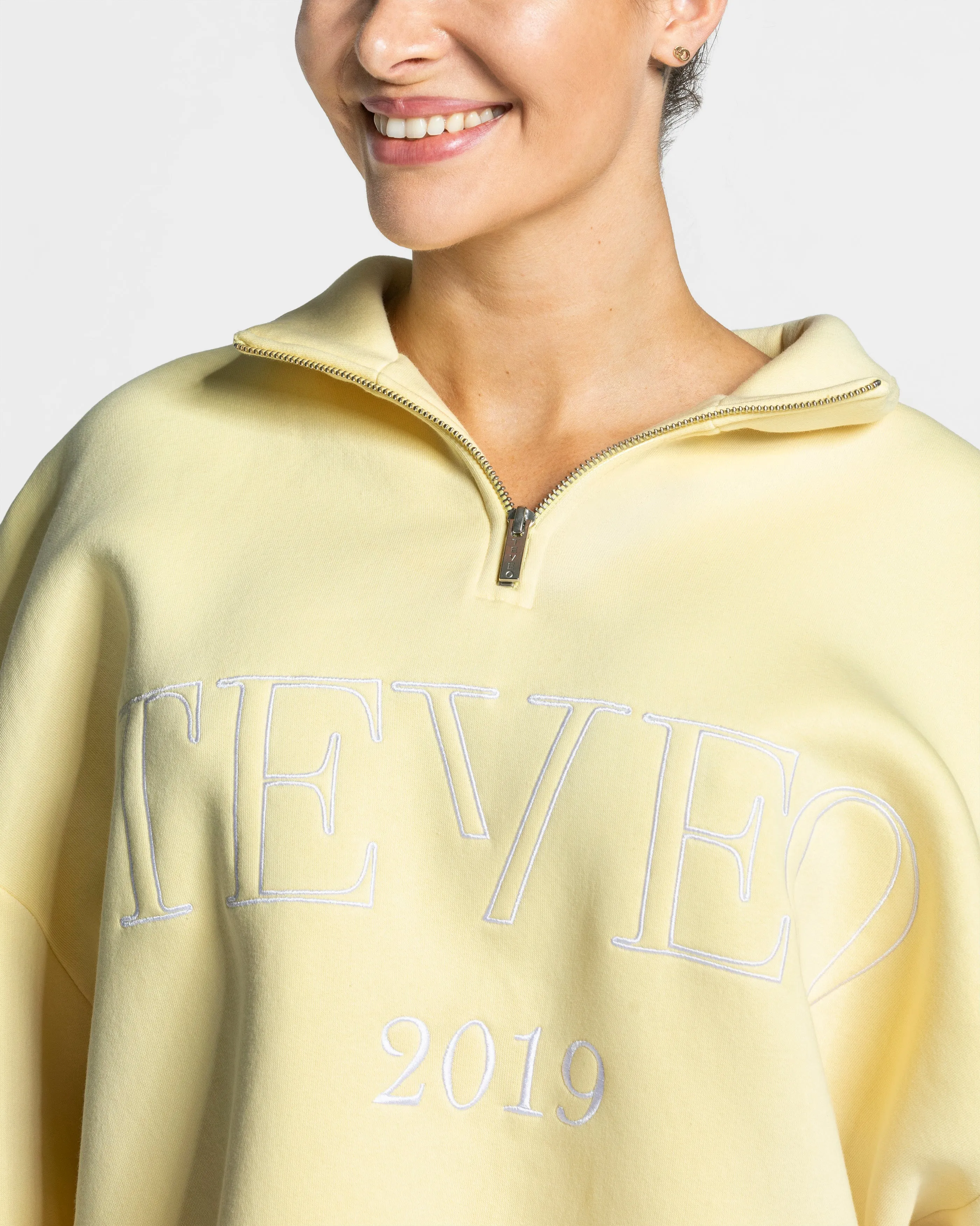 Femme Half Zip Sweater "Gelb"