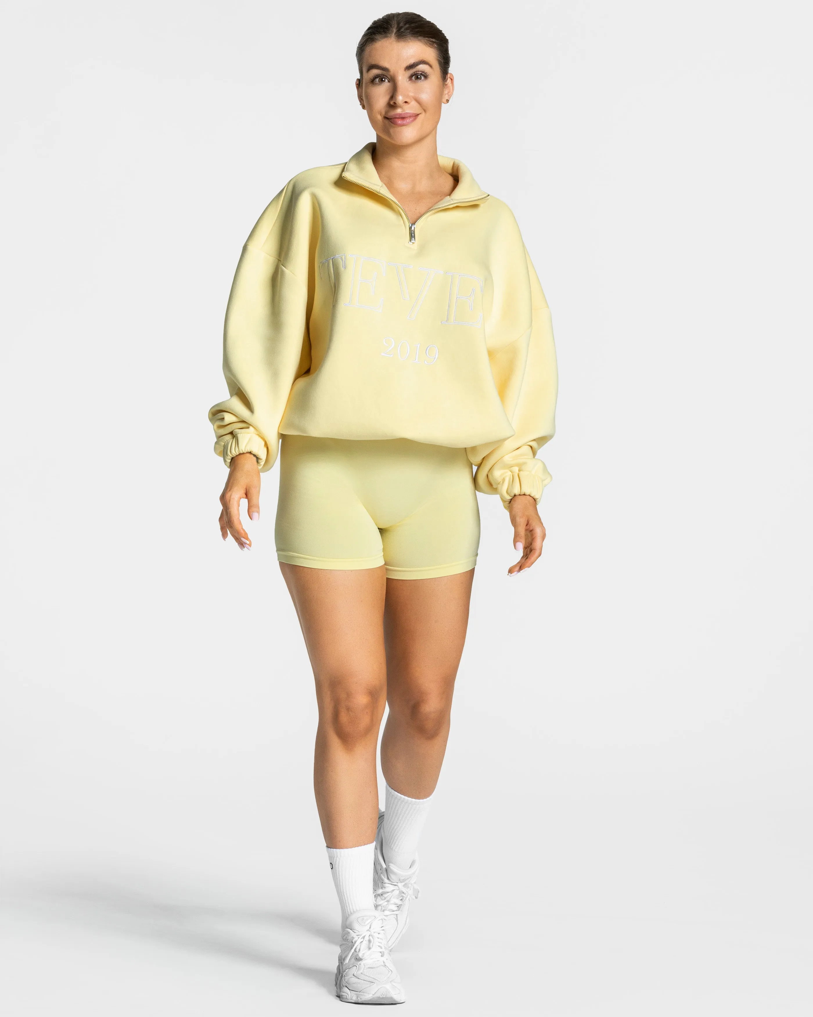 Femme Half Zip Sweater "Gelb"