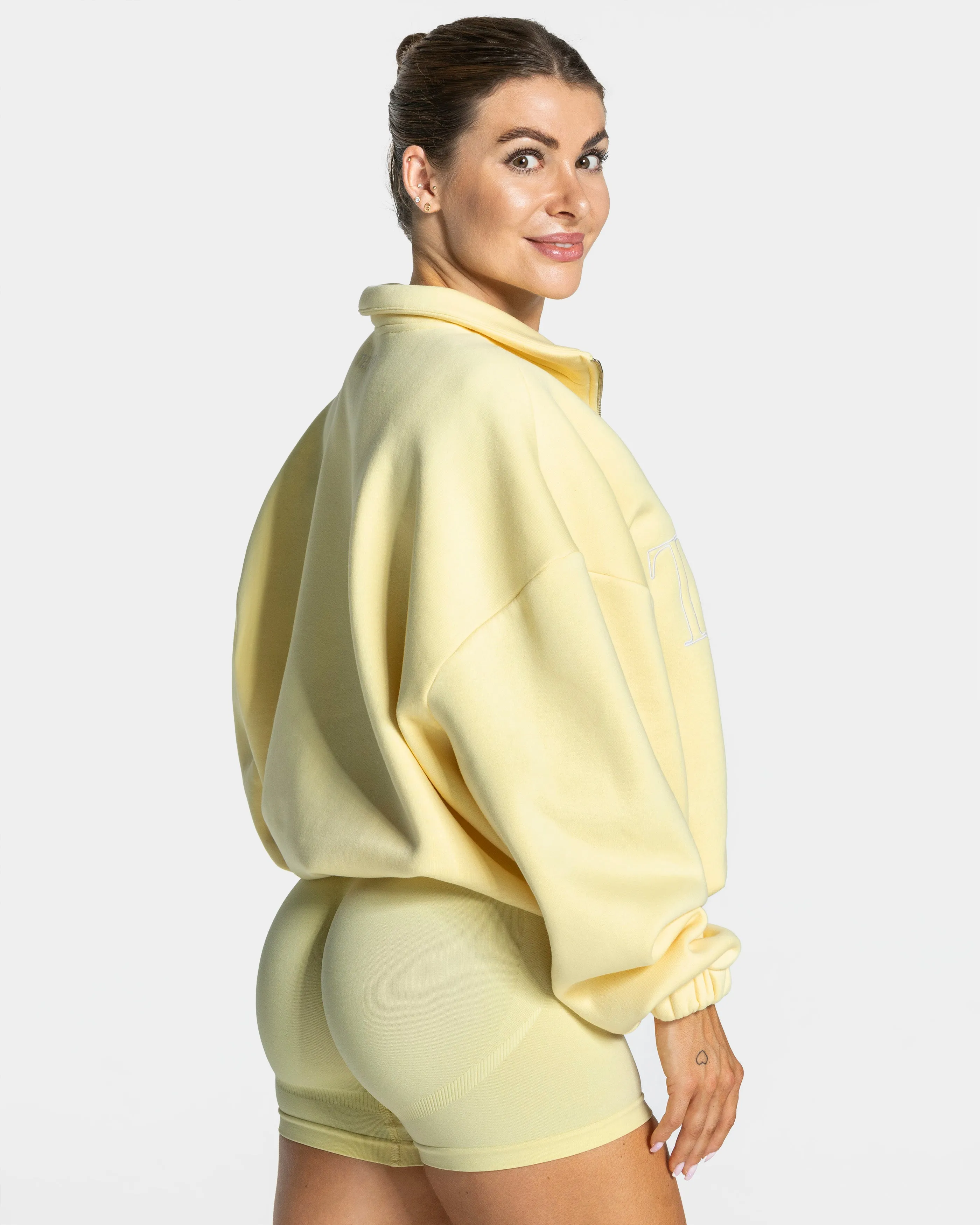 Femme Half Zip Sweater "Gelb"