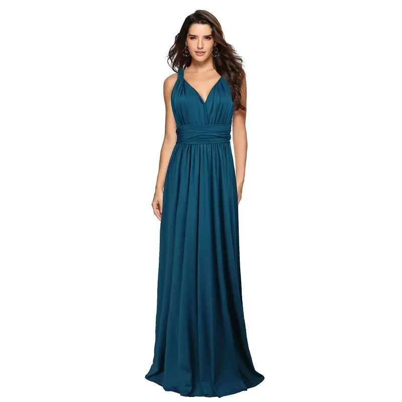Gradient Party Maxi Dress Multiway Wrap Convertible Boho Bandage Dress
