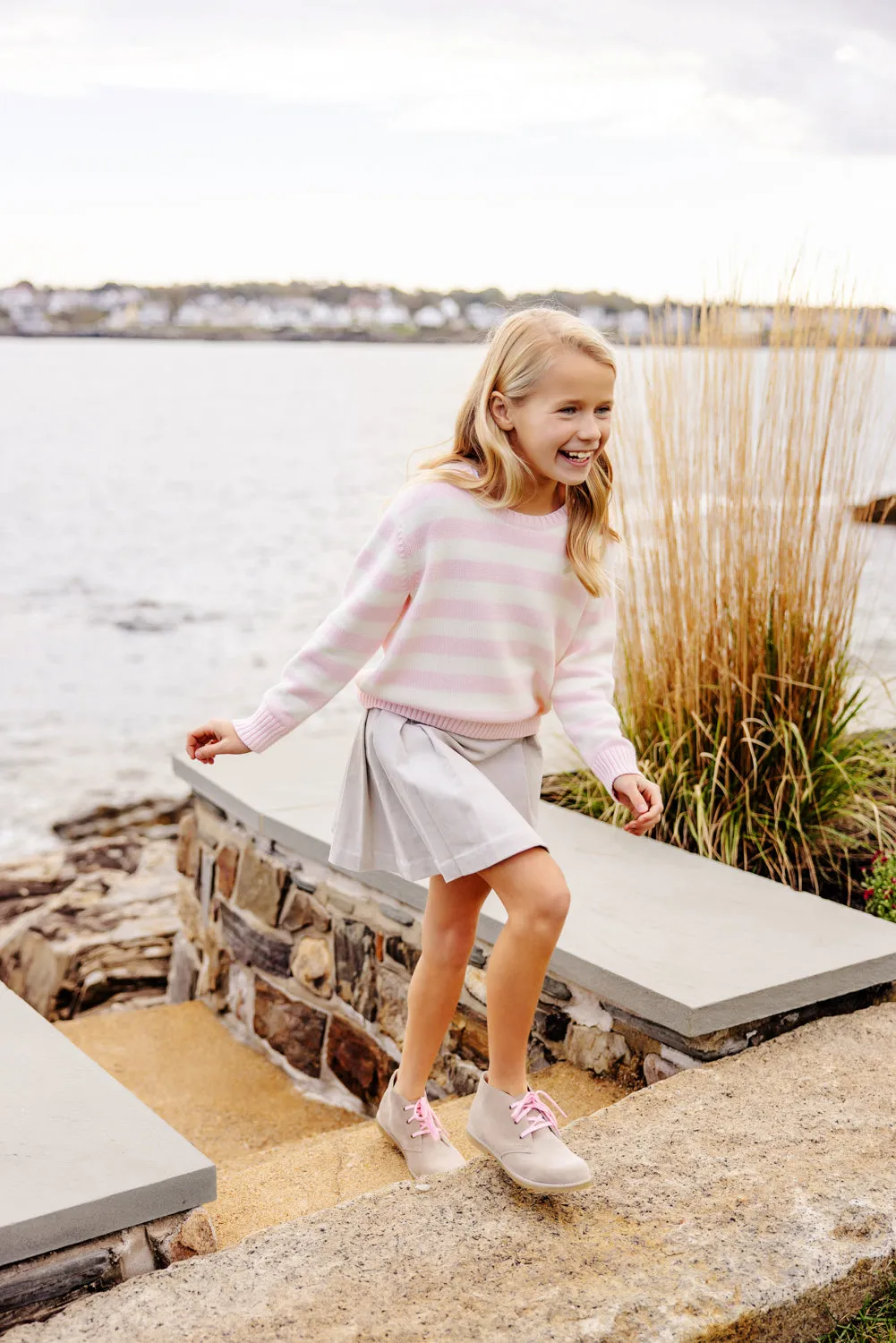 Isabelle's Sweater - Palm Beach Pink & Palmetto Pearl Stripe