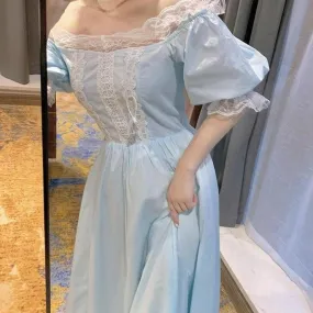 Marie Antoinette Country Cottage  Dress Kawaii Academia Y2K Cottagecore Coquette Fairycore Dollette Princesscore