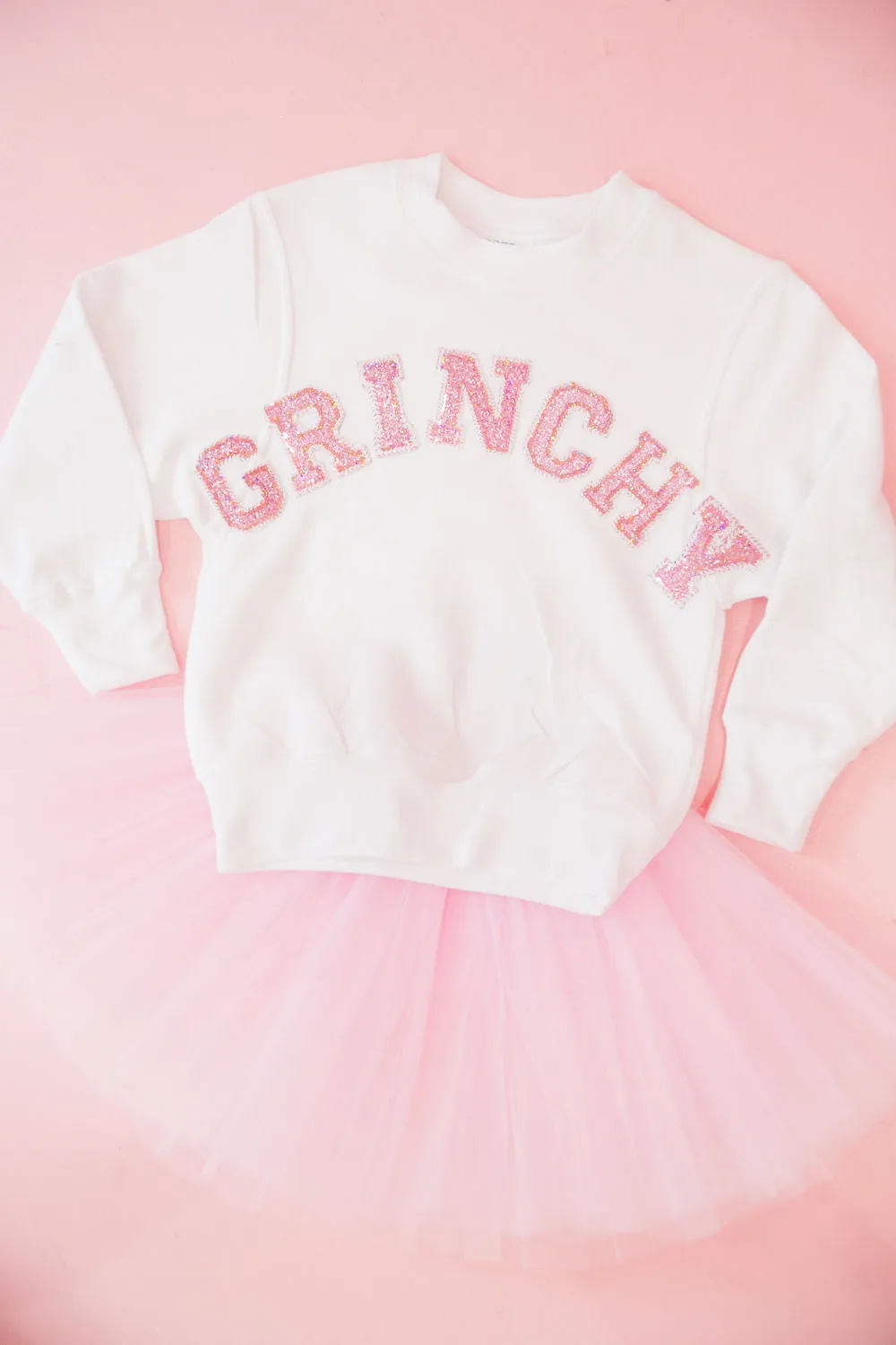 MINI KIDS GRINCHY WHITE PULLOVER