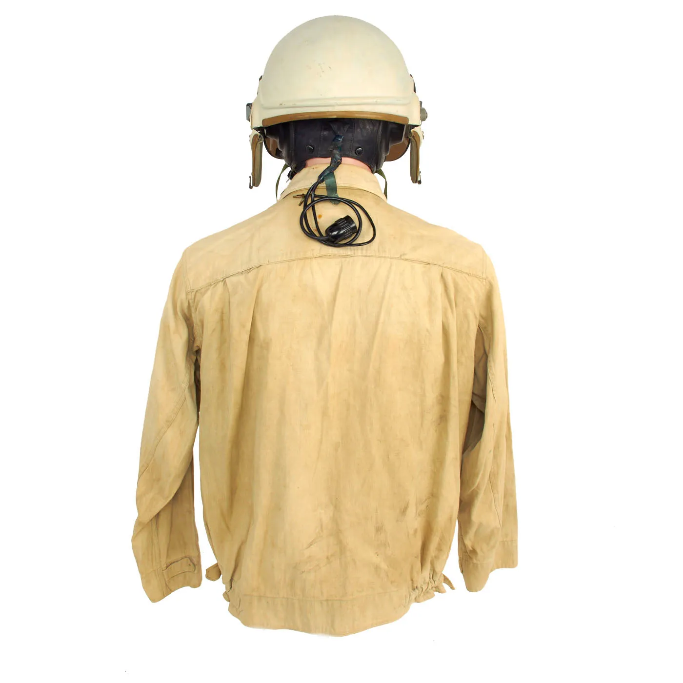 Original Vietnam War Vietnam People's Air Force Uniform Set With Helmet, Oxygen Mask, Boots and Photo - 7 Items