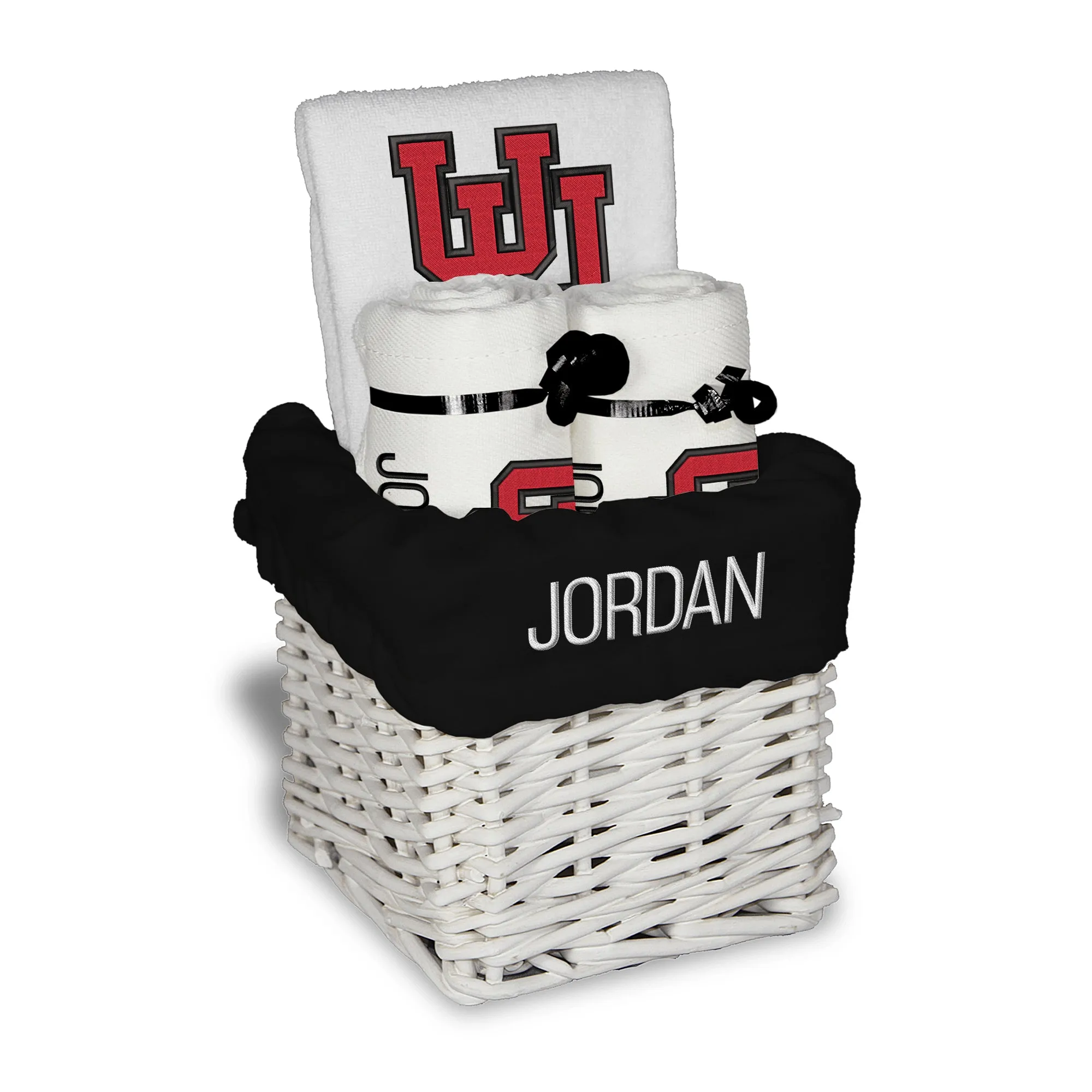 Personalized Utah Utes Interlocking U Small Basket - 4 Items