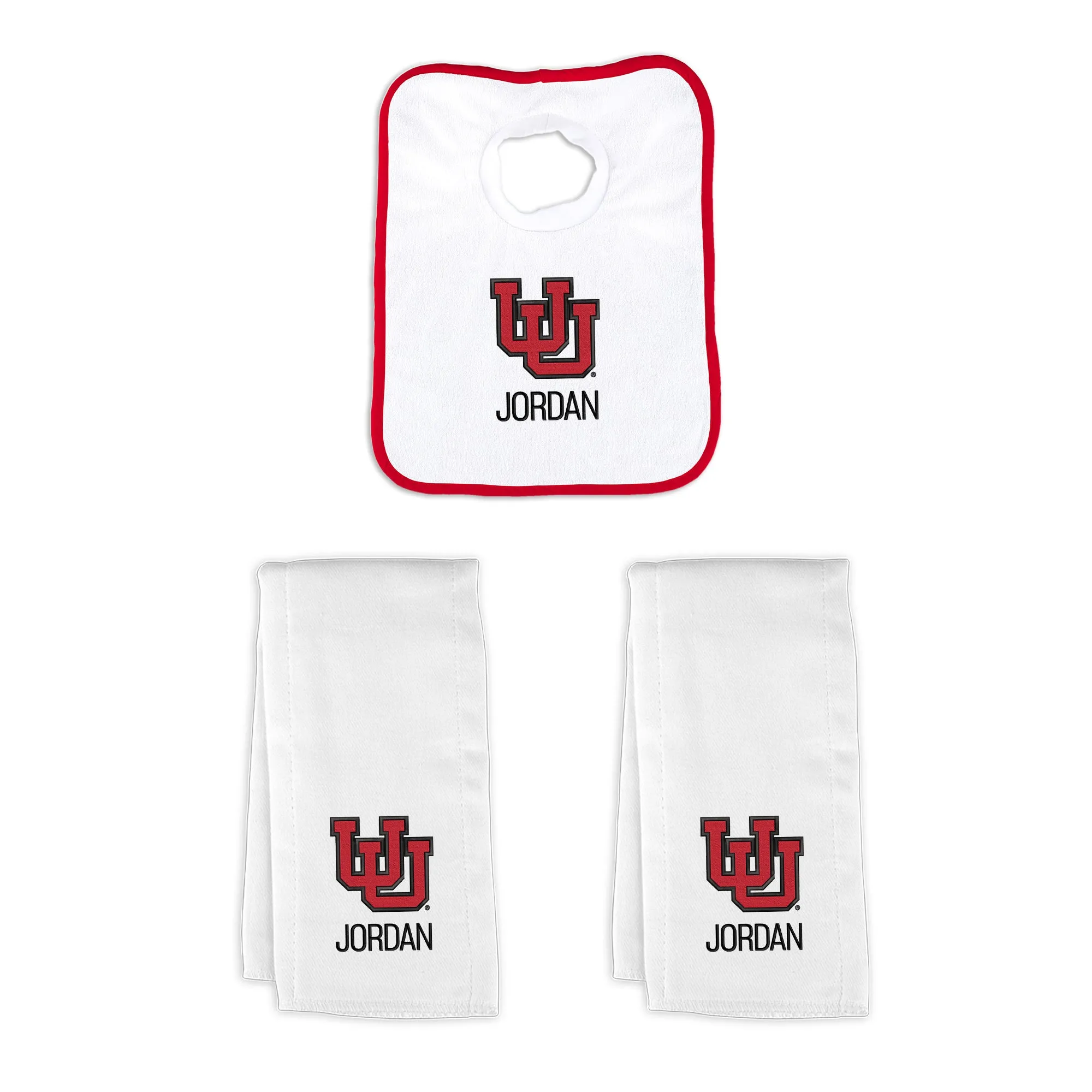 Personalized Utah Utes Interlocking U Small Basket - 4 Items