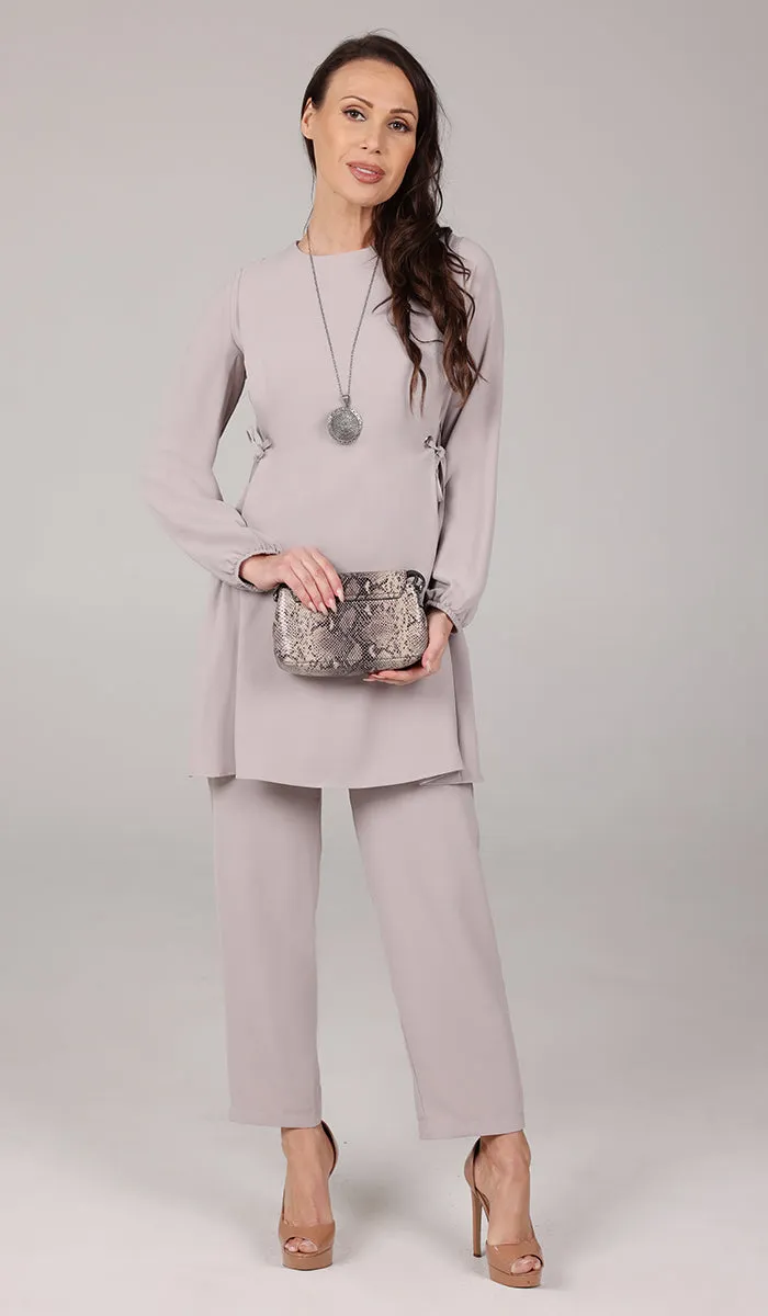 Sakinah Long Modest Adjustable Tunic - Cream - Final Sale