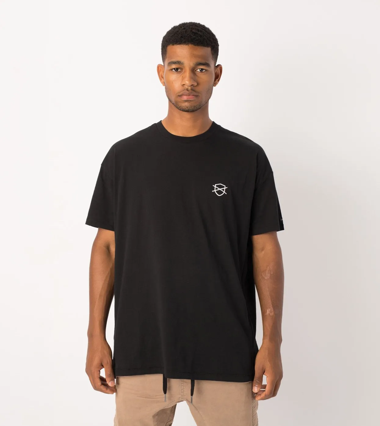 Shield Rugger Tee Black