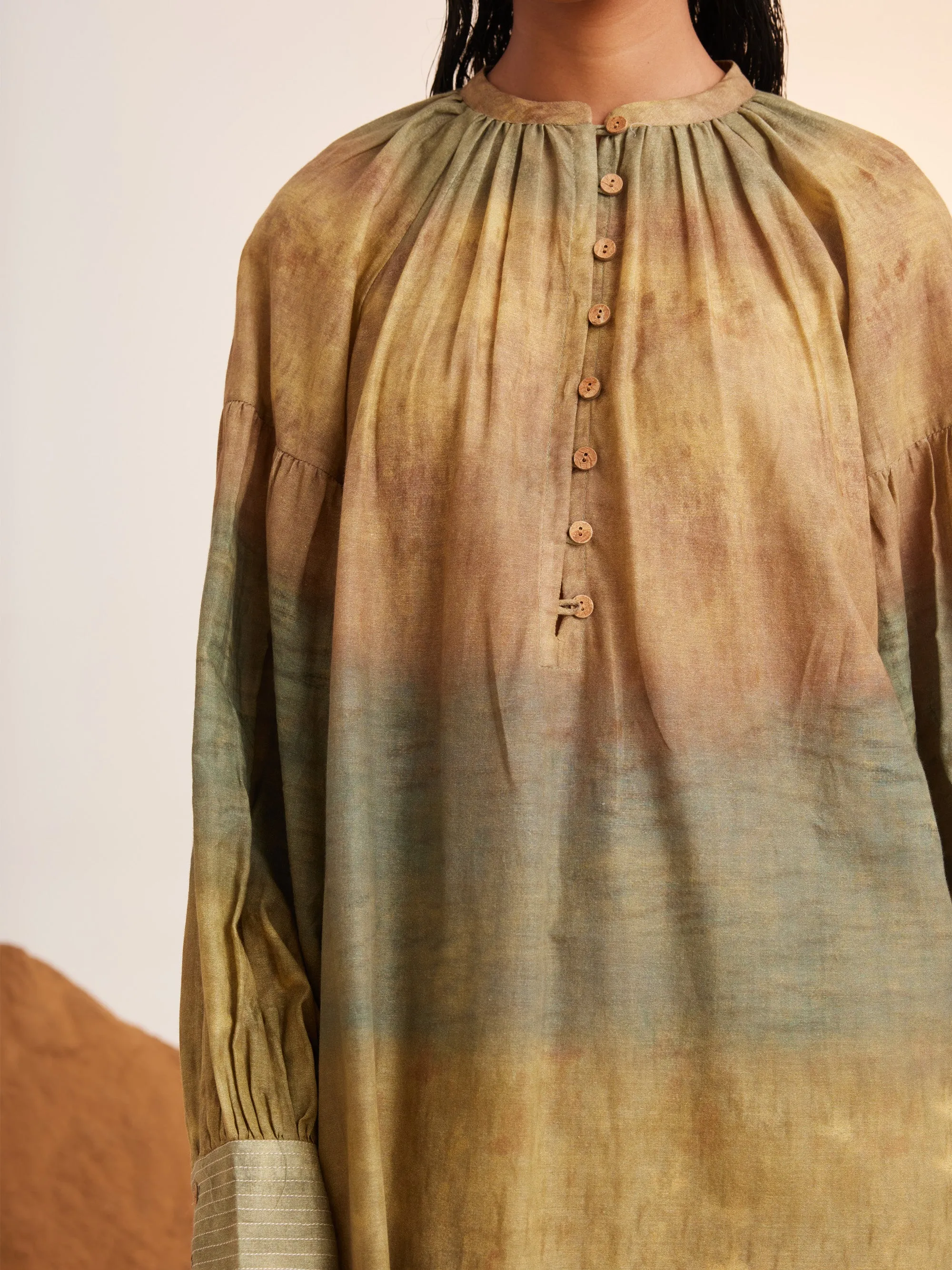 Summer Co-Ord Set Tunic Long Essential Impression-Cotton Voile Ss25-Elt-Set-Imp-Cord