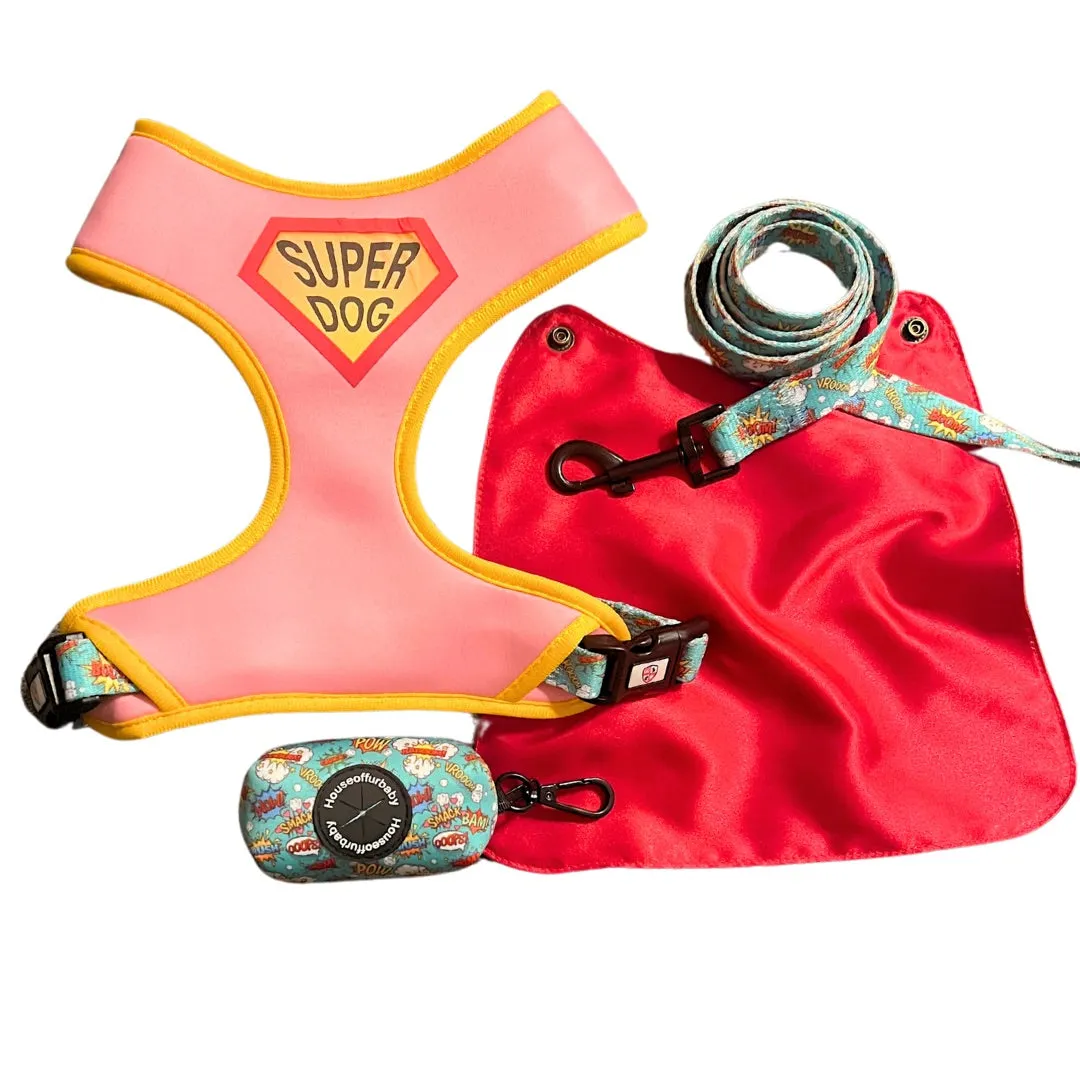 SuperDog Harness | Super Blue & Super Pink