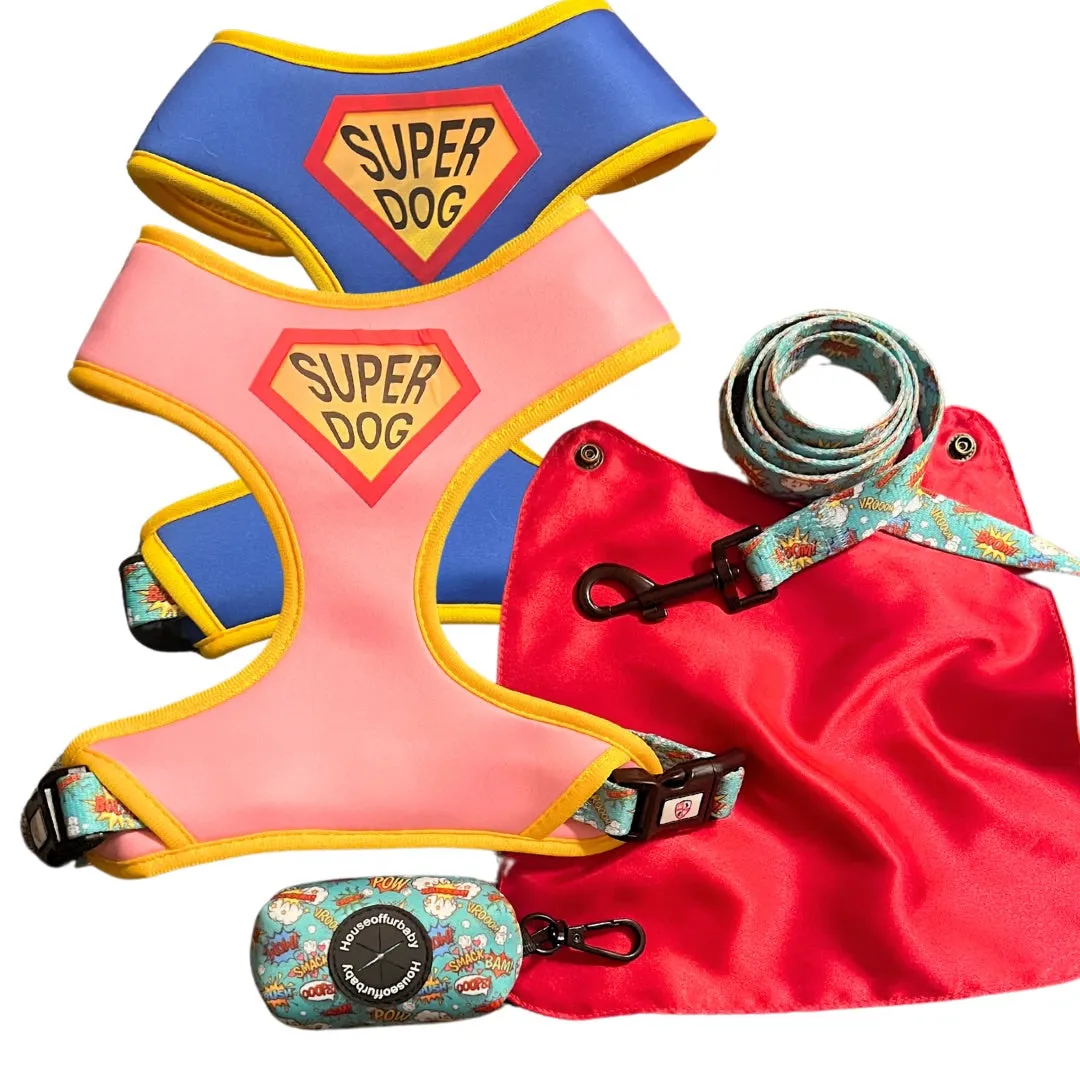 SuperDog Harness | Super Blue & Super Pink