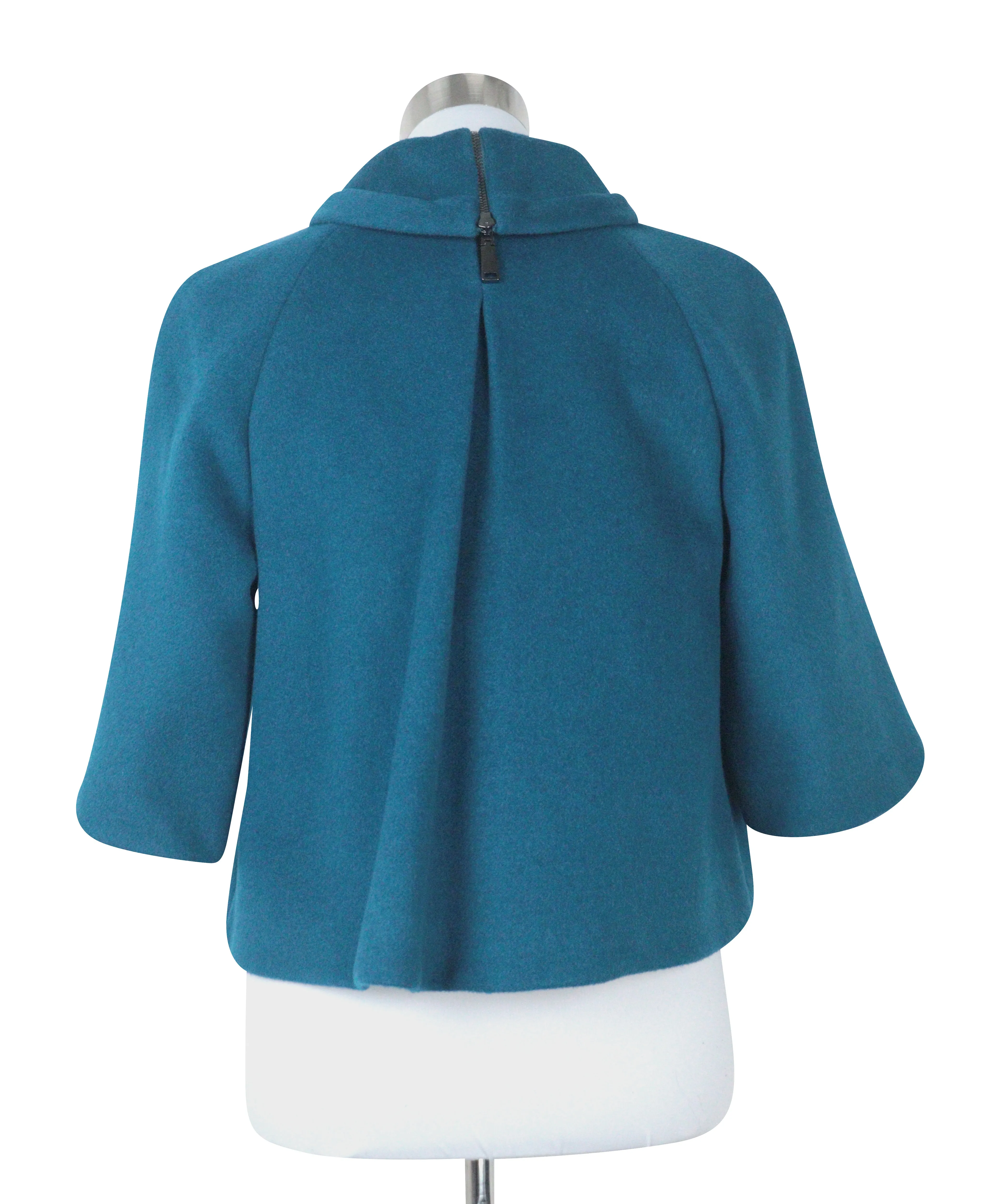 Tahari Teal Wool Jacket sz 6