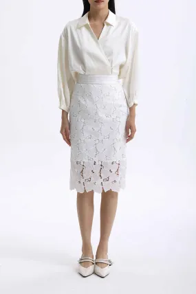 WHITE LACE SKIRT