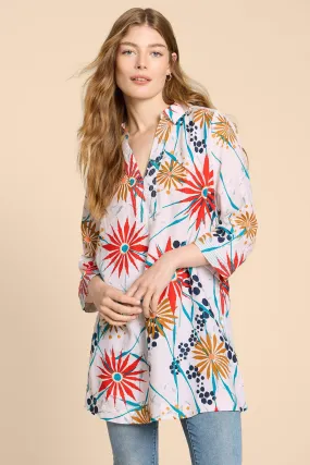 White Stuff 440691 Blaire Ivory Multicolour Linen Tunic